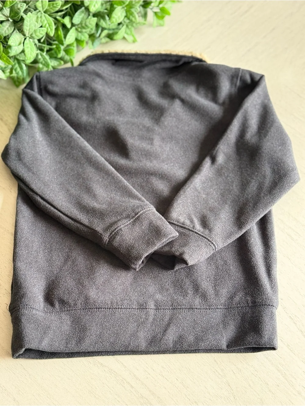 Carter's Black Quarter-Zip Sweatshirt with Cream Sherpa Collar